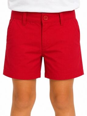 Vineyard Vines Boys Size 6 Red Performance Shorts 4" Inseam Zip Pocket BTS